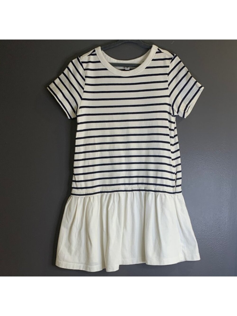 Uniqlo Striped Navy and White Dress size 7-8